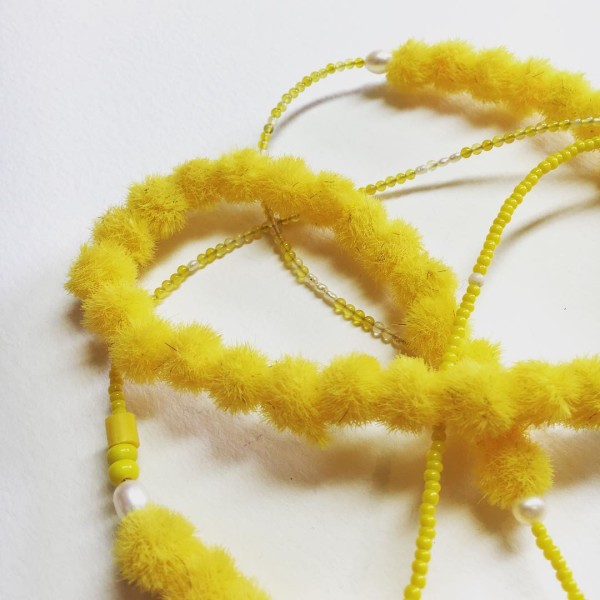 Wattle neck piece by Melinda Young for "Grow Your Own" exhibition.