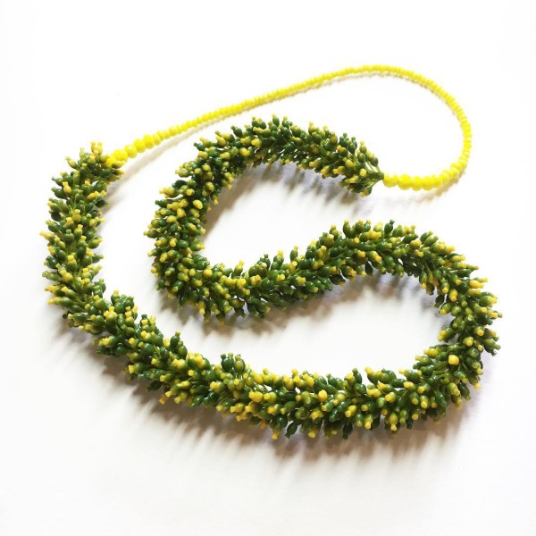 Succulent neckpiece by Melinda Young for Grow your Own exhibition.