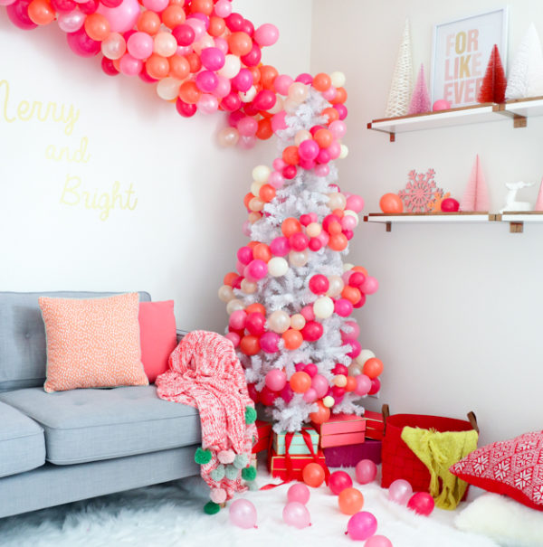 Incredible DIY balloon-festooned tree by A Kailo Chic Life.