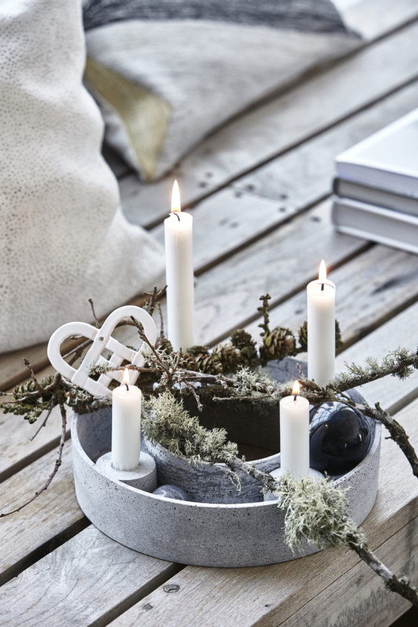 A Nordic-style candle setting by House Doctor Denmark.
