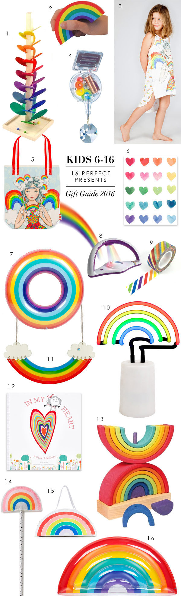 Wee Birdy's ultimate rainbow present gift guide for kids of all ages.