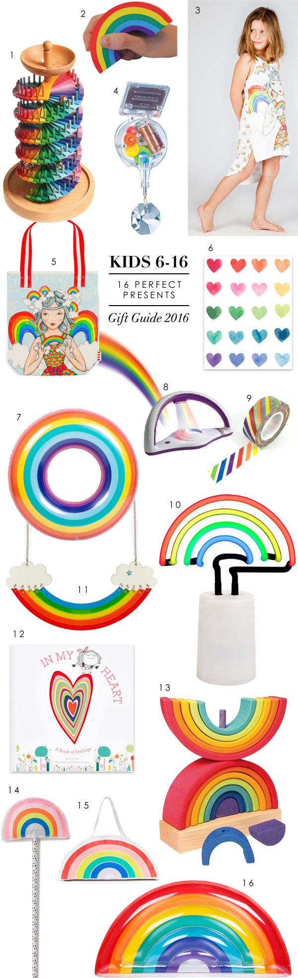 Wee Birdy's ultimate rainbow present gift guide for kids of all ages.