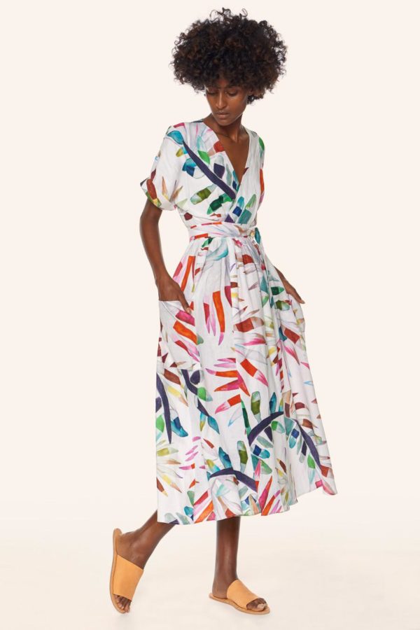 Beautiful! Print wrap-dress by Mara Hoffman for spring 2017.